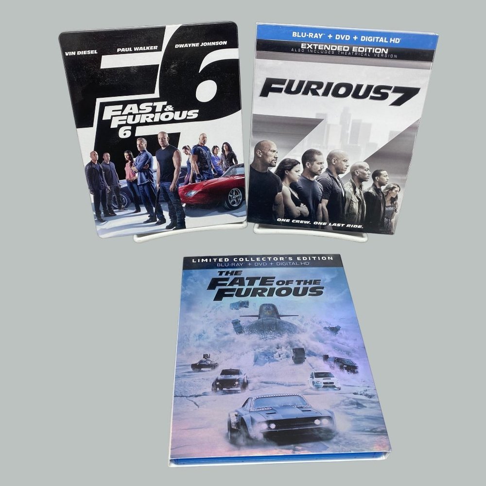 Fast & Furious 6 (Steelbook) Furious 7, The Fate Of The Furious 8 Blu-ray/DVD